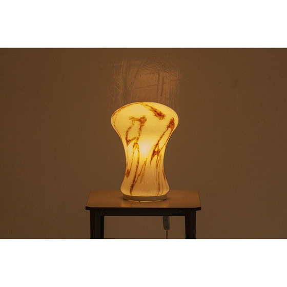 Image 1 of Vintage Opaline mushroom table lamp by Ivan Jakes for Osvetlovcici Sklo, 1970s 