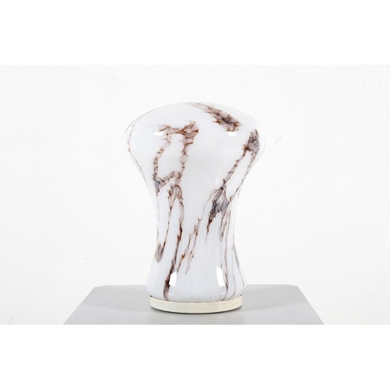 Image 1 of Vintage Opaline mushroom table lamp by Ivan Jakes for Osvetlovcici Sklo, 1970s 