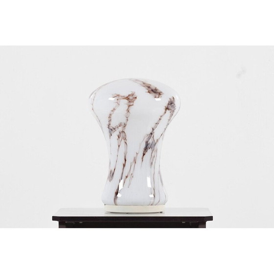 Image 1 of Vintage Opaline mushroom table lamp by Ivan Jakes for Osvetlovcici Sklo, 1970s 