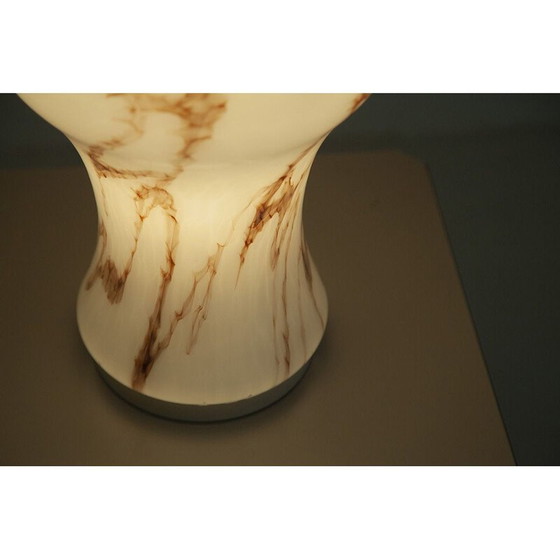 Image 1 of Vintage Opaline mushroom table lamp by Ivan Jakes for Osvetlovcici Sklo, 1970s 