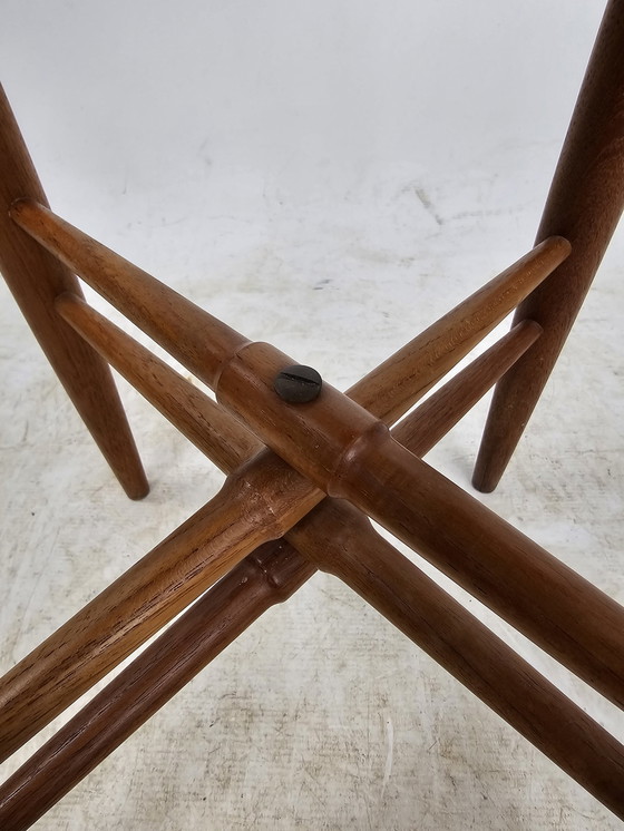 Image 1 of Teak And Ceramic Side Table By Poul Hundevad, Denmark, 1960S