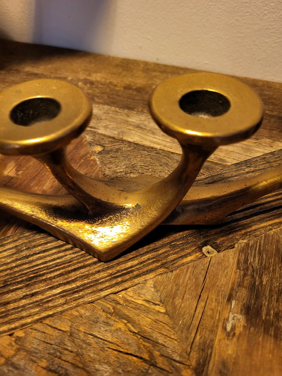 Image 1 of Heart candlestick bronze