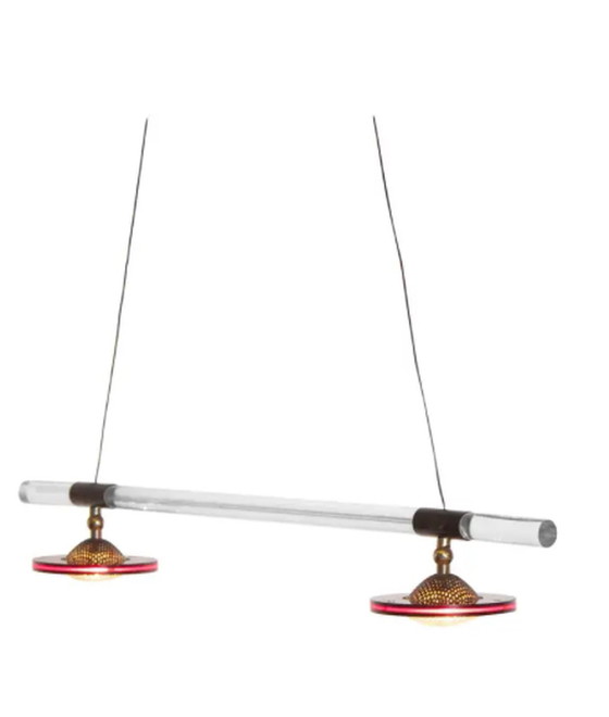 Image 1 of Plexiglas and Lucite Pendant Lamp