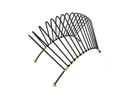 Rangement Vinyls Vintage - Support 33 Tours - Métal Laqué - 1950