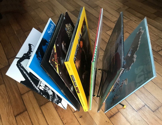 Image 1 of Rangement Vinyls Vintage - Support 33 Tours - Métal Laqué - 1950