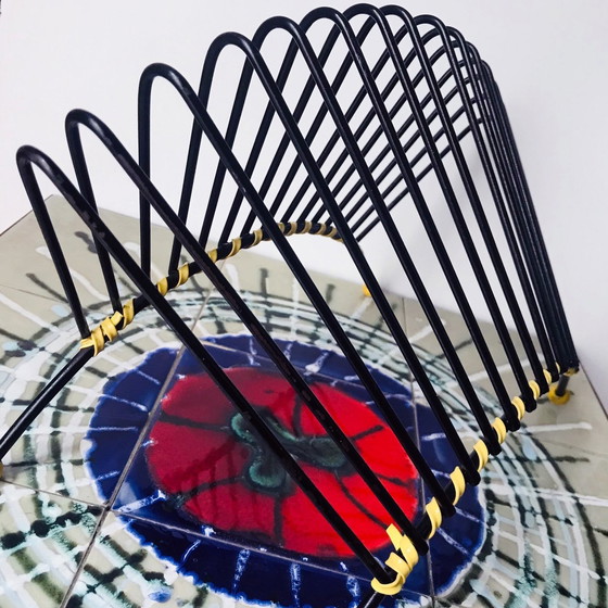Image 1 of Rangement Vinyls Vintage - Support 33 Tours - Métal Laqué - 1950
