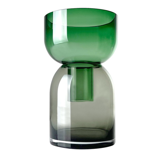 Image 1 of Cloudnola Flip Vase Medium Grey/Green (Set - 2 pieces)