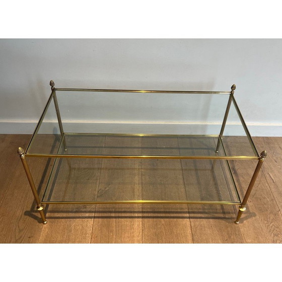 Image 1 of Vintage bronze and brass coffee table for La Maison Baguès, France 1940