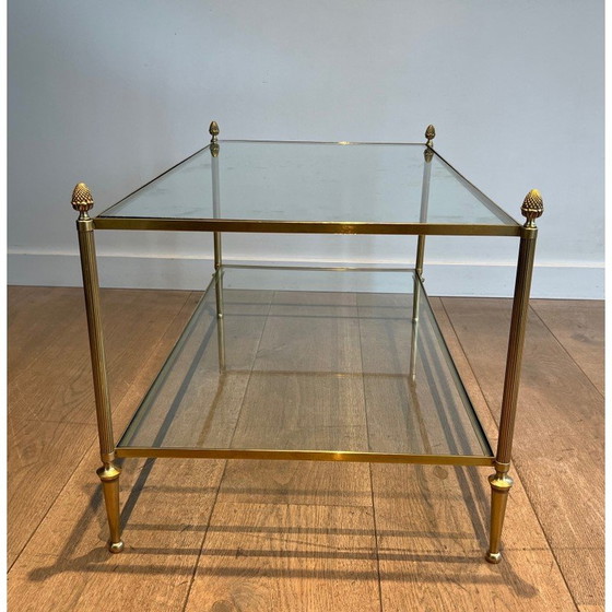 Image 1 of Vintage bronze and brass coffee table for La Maison Baguès, France 1940