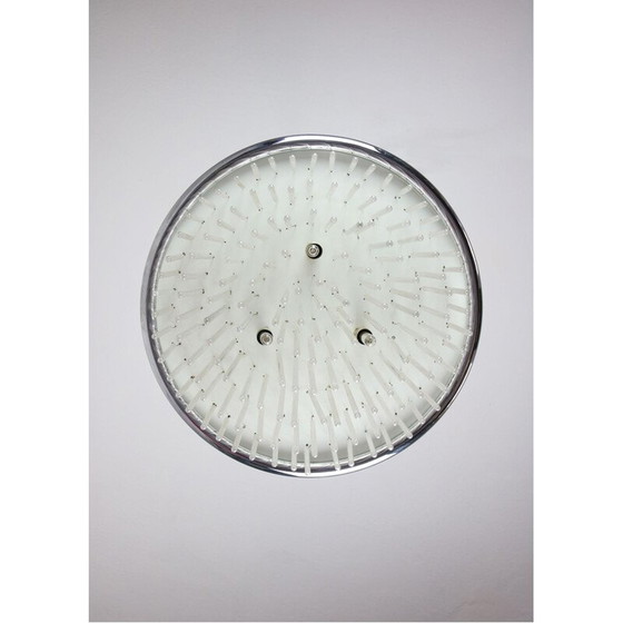 Image 1 of Vintage minimalist hand-blown glass chandelier, 1970