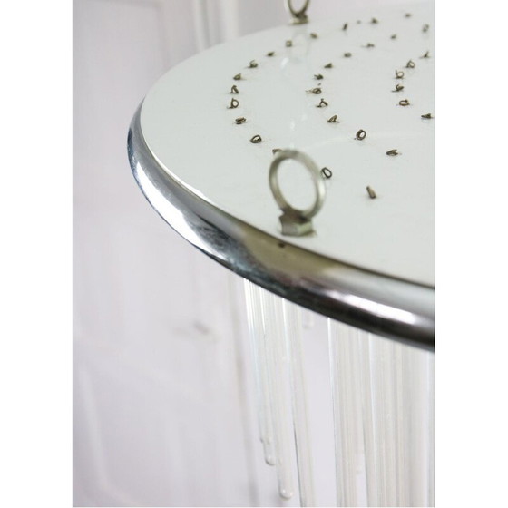 Image 1 of Vintage minimalist hand-blown glass chandelier, 1970