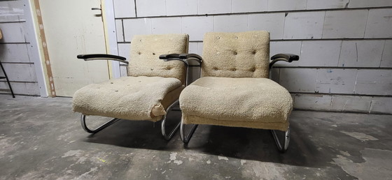 Image 1 of Thonet Tube Chairs My Home Bas Van Pelt Model 411 Bauhaus Style