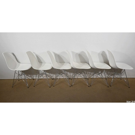 Image 1 of Set of 6 vintage Dsr chairs in chrome and chrome steel by Ray and Charles Eames for Vitra, 1960s