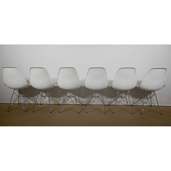Image 1 of Set of 6 vintage Dsr chairs in chrome and chrome steel by Ray and Charles Eames for Vitra, 1960s