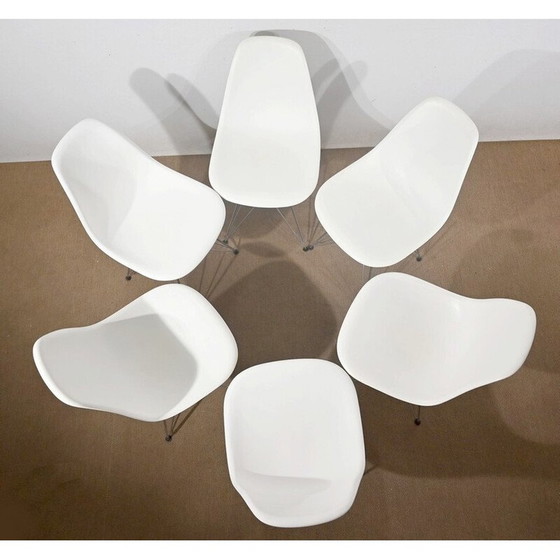 Image 1 of Set of 6 vintage Dsr chairs in chrome and chrome steel by Ray and Charles Eames for Vitra, 1960s