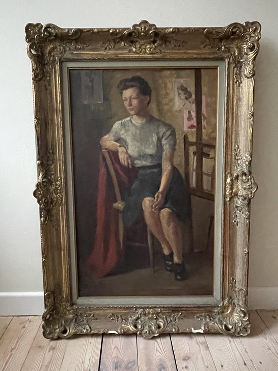 Image 1 of Piet Volckaert Lady On Chair