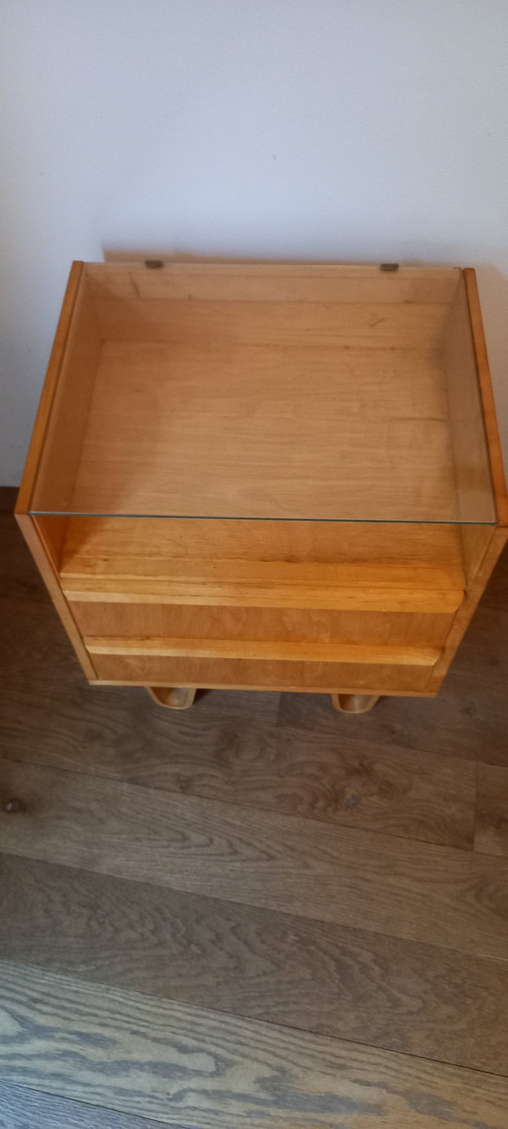 Image 1 of 2x Pastoe Nb01 And Nb02 Nightstands Cees Braakman Birch Series