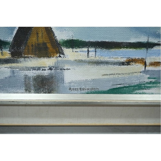 Image 1 of Vintage oil on canvas landscape by Axel Eriksson, 1960s