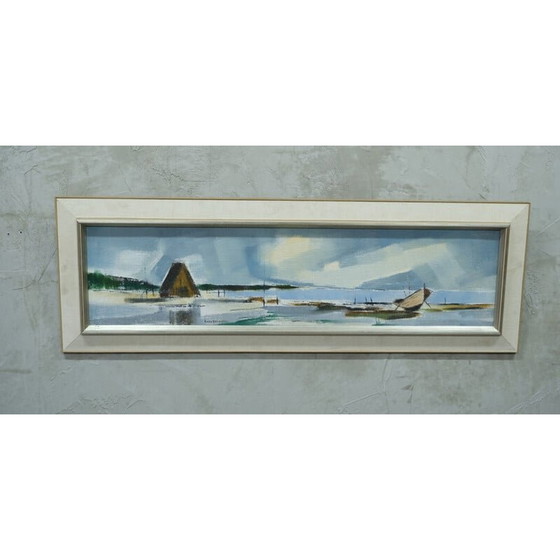 Image 1 of Vintage oil on canvas landscape by Axel Eriksson, 1960s