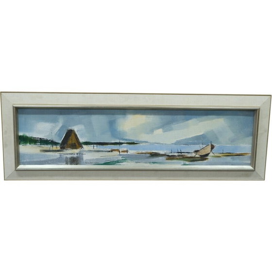 Image 1 of Vintage oil on canvas landscape by Axel Eriksson, 1960s