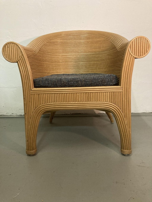 Rattan armchair, 1980S