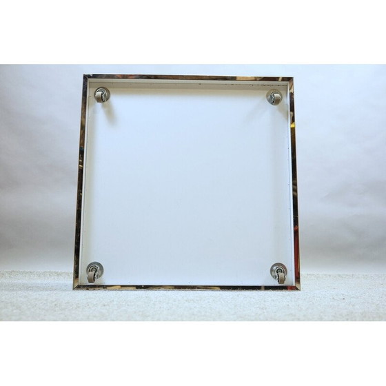 Image 1 of Vintage stainless steel coffee table, Italy 1970
