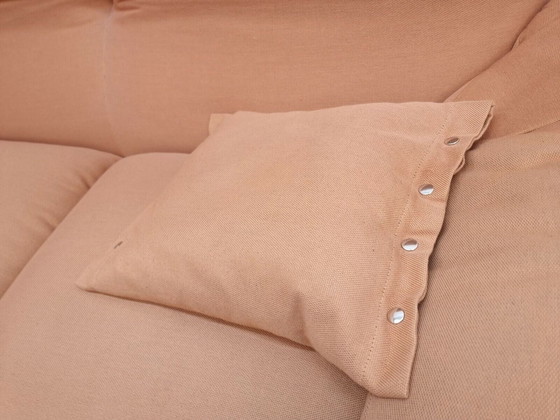 Image 1 of Cassina Maralunga two-seater fabric designer sofa Magistretti in apricot