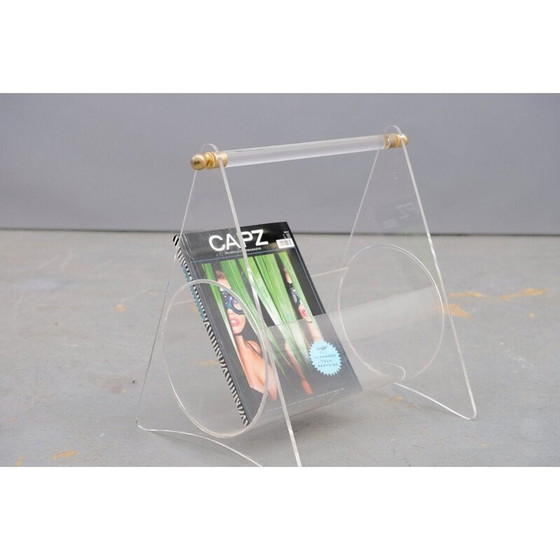 Image 1 of Vintage plexiglass magazine rack, 1979