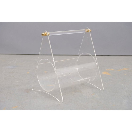 Image 1 of Vintage plexiglass magazine rack, 1979