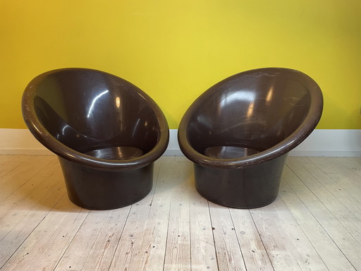 2x Skopa Lounge Chairs by Ole Gjerløv Knudsen & Torben Lind for Ikea