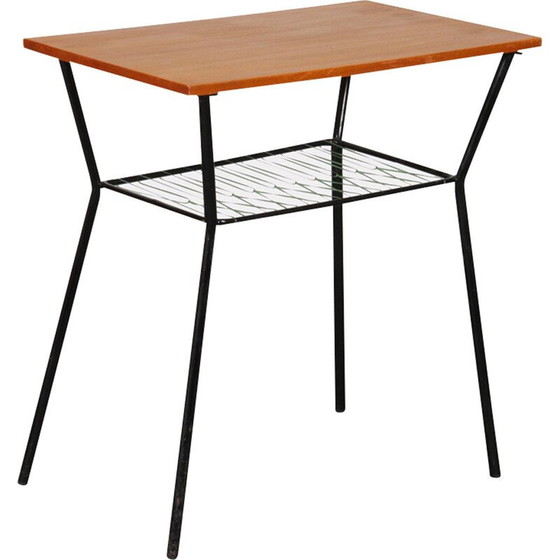 Image 1 of Vintage metal and wood table, 1960