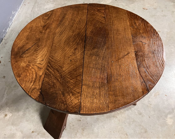 Image 1 of Brutalist Wabi Sabi Coffee Table Rustic Oak