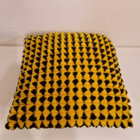 Image 1 of 1970s Wool Cushion Yellow Pillow