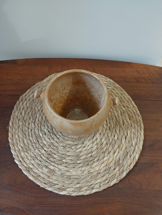 Image 1 of Grande pentola antica in gres smaltato - Decorazione autentica e vintage