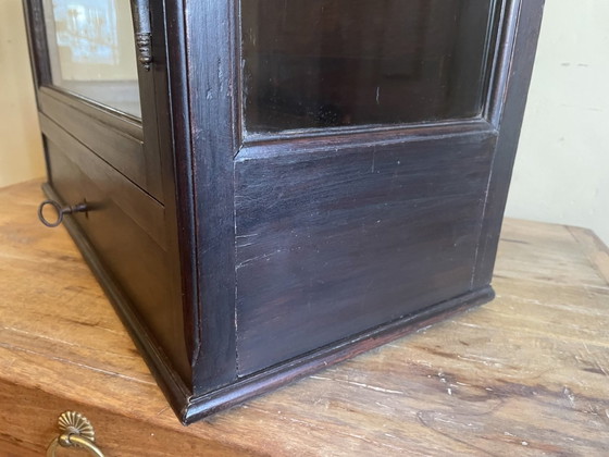 Image 1 of Hanging Display Case Collecting Cabinet French Antique