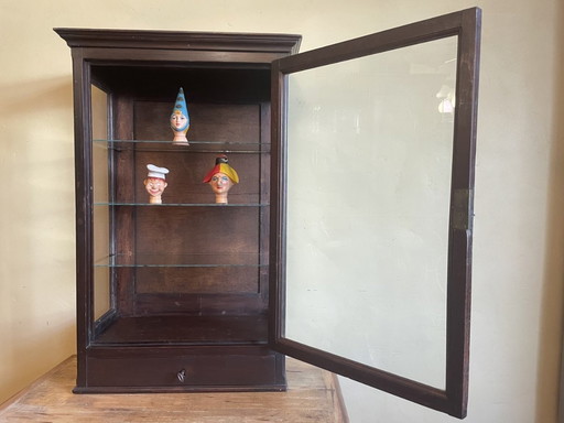 Hanging Display Case Collecting Cabinet French Antique