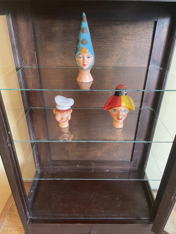 Image 1 of Hanging Display Case Collecting Cabinet French Antique