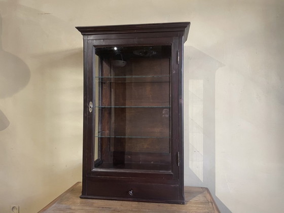 Image 1 of Hanging Display Case Collecting Cabinet French Antique