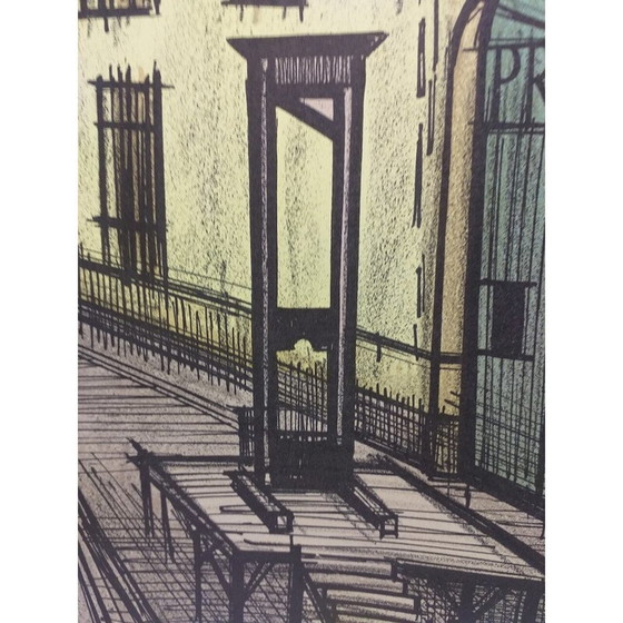 Image 1 of Vintage lithograph "Prison" by Bernard Buffet for Mourlot, 1967