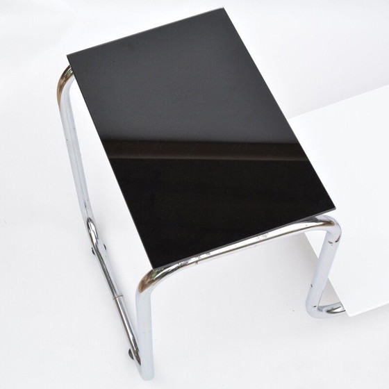 Image 1 of Pair of vintage flower stands with chrome steel frame by E. Guyot for Thonet, Czechoslovakia 1930