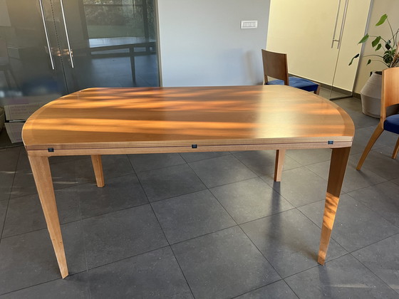 Image 1 of Dining Table And Matching Chairs Molteni In Walnut Lake