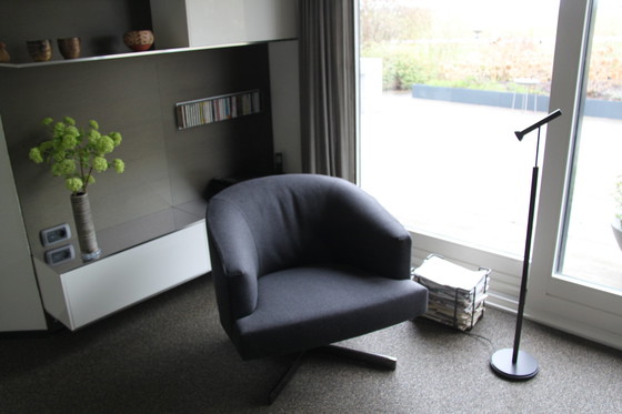 Image 1 of Minotti swivel chair Martin with Minotti stool Berman