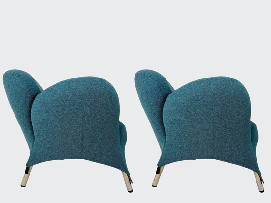 Image 1 of Van Der Berg, Bobo Armchairs With Petrol Upholstery