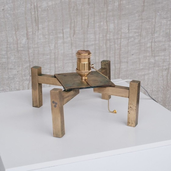 Image 1 of Coppia di lampade da tavolo vintage in ottone e alabastro, Francia 1980