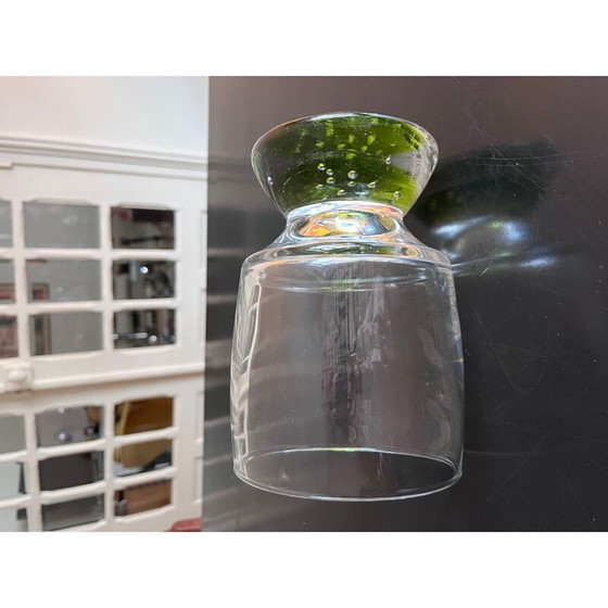 Image 1 of Vaso vintage con base in vetro a bolle, 1970