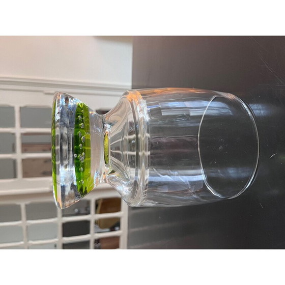 Image 1 of Vaso vintage con base in vetro a bolle, 1970