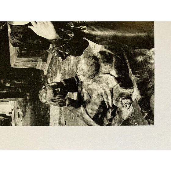 Image 1 of Vintage photogravure "Père Lachaise, Tomb of Talma, Paris" by Helmut Newton, France