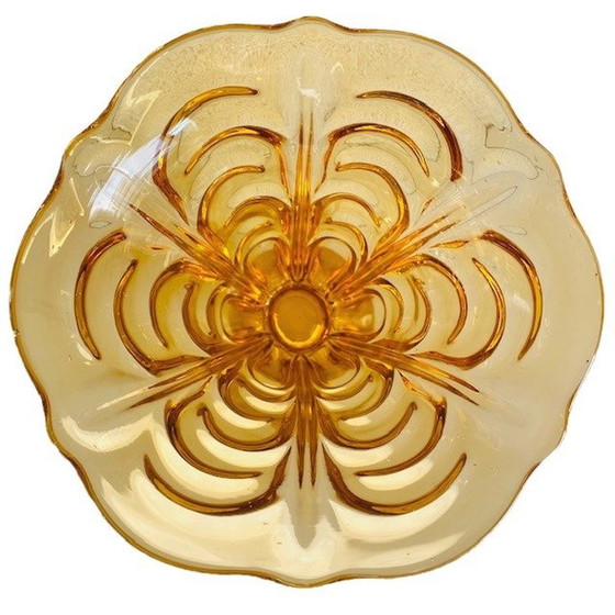 Image 1 of Vaso in vetro ambrato Art Déco anni '30