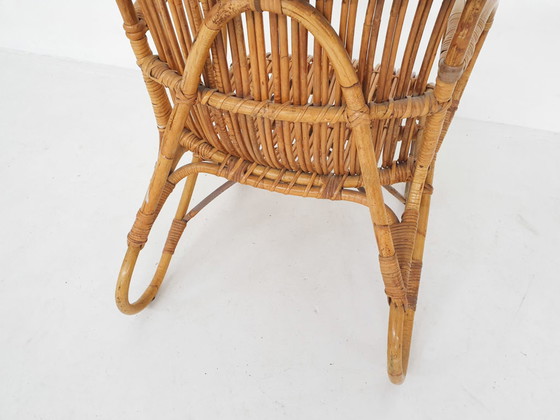 Image 1 of Mid-century rattan lounge chair