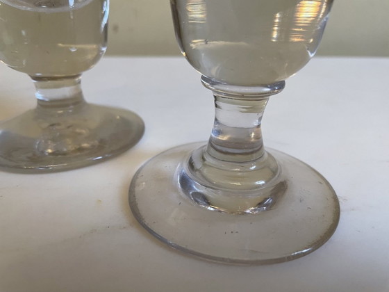 Image 1 of 4 copas de vino de absenta de vidrio del siglo XIX francesas